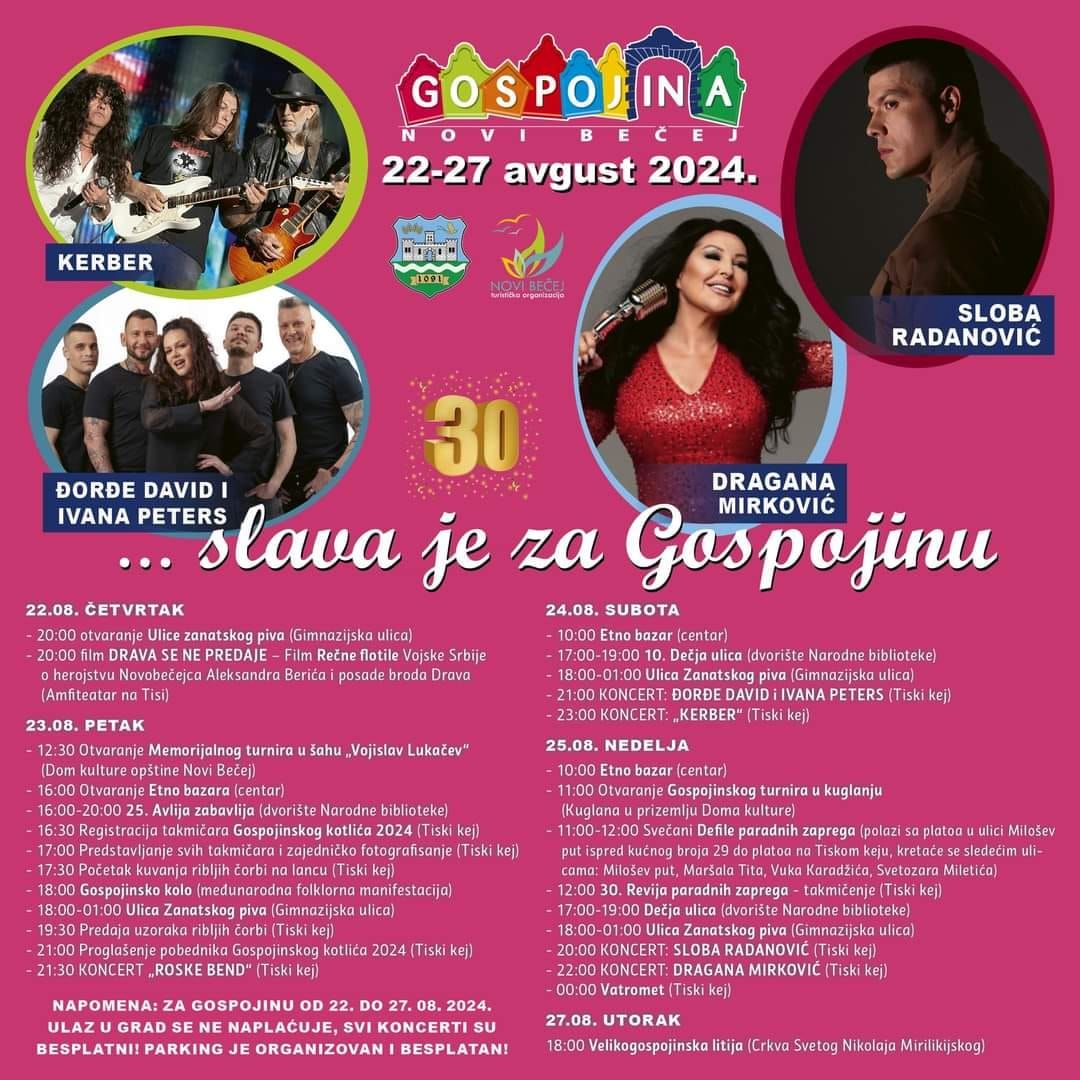 velikogospojinski dani, program