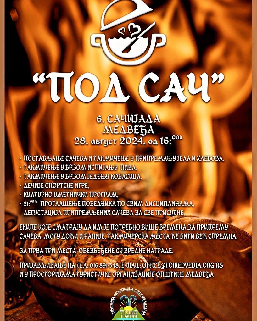 pod sac, sacijada, medvedja, plakat