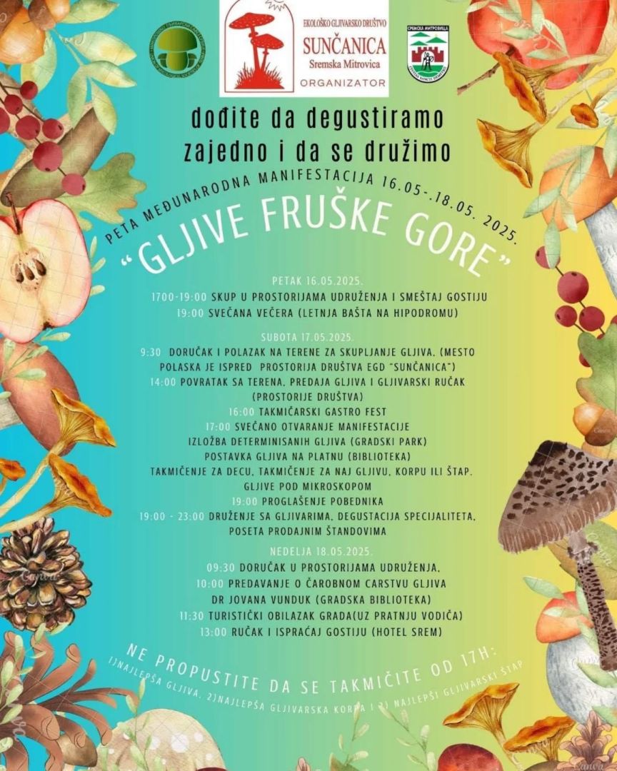 gljive fruska gora, sremska mitrovica