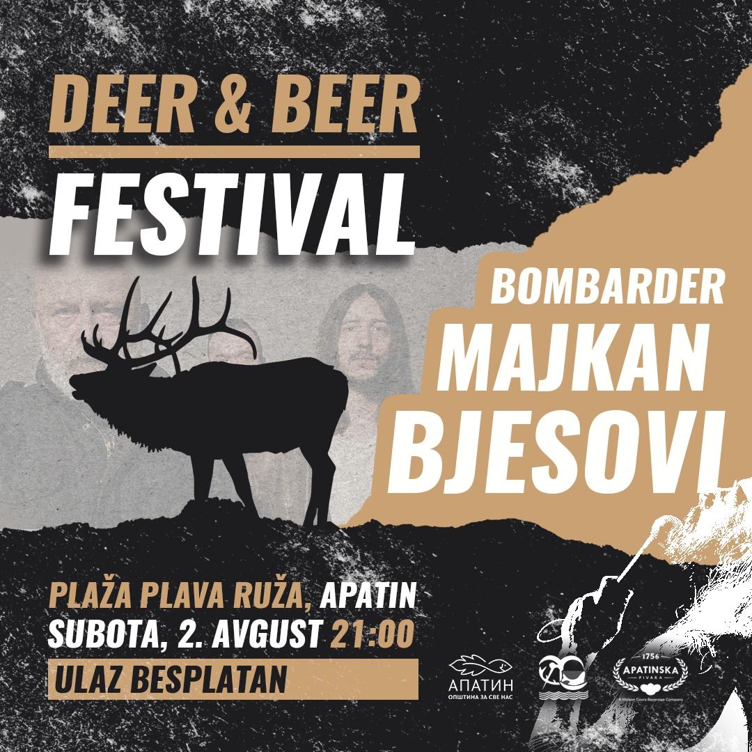 deer and beer, jelen, apatin