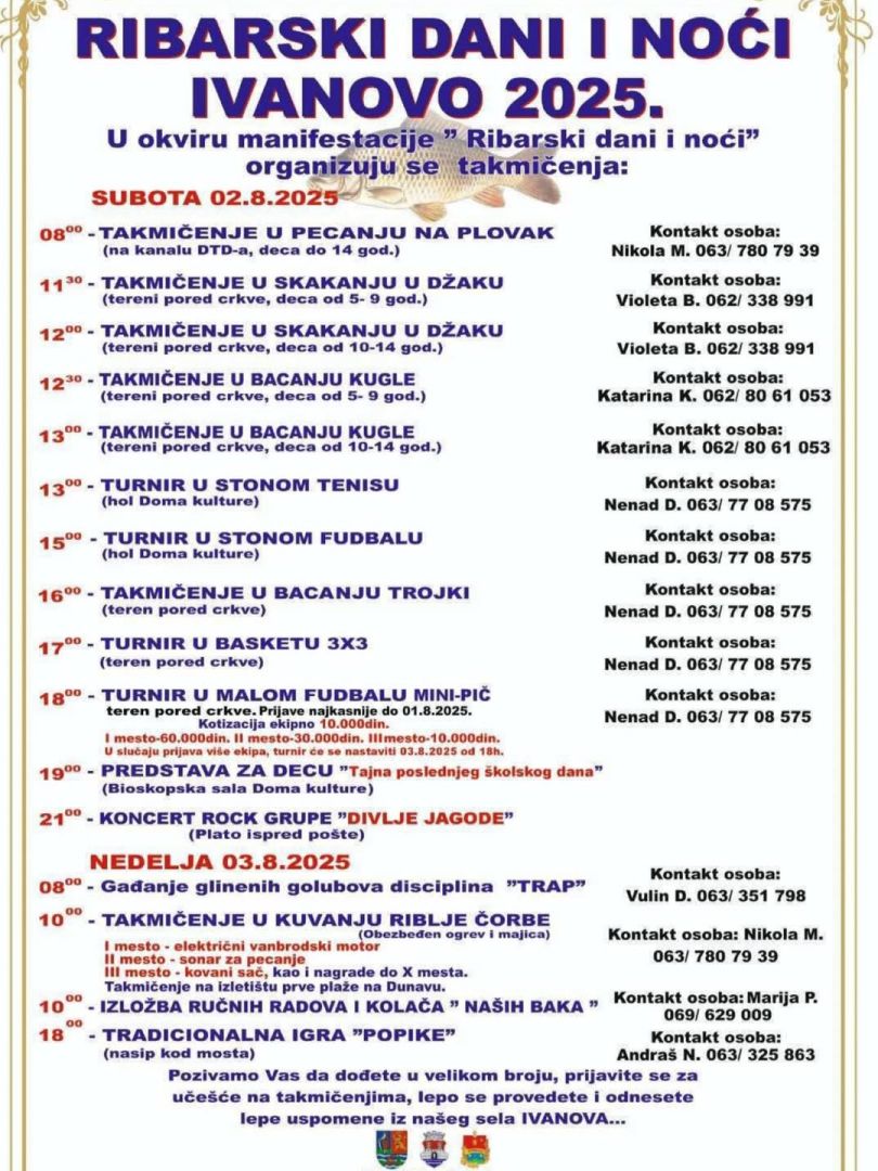 ribarski dani i noci, ivanovo