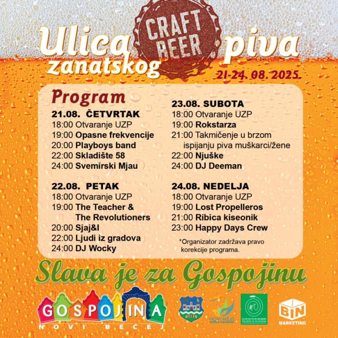 ulica zanatskog piva, novi becej