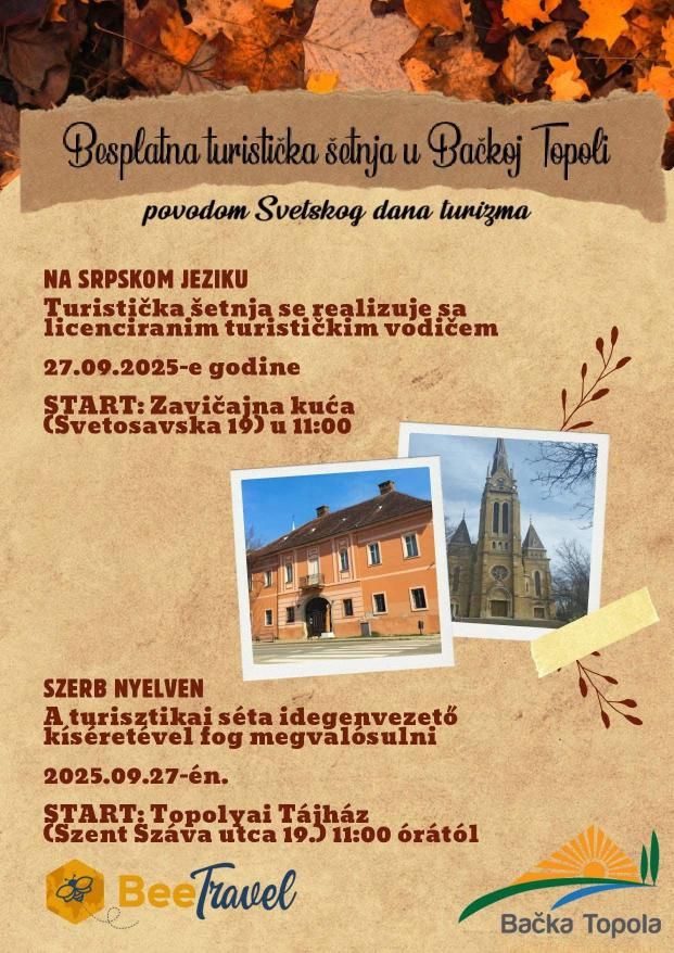 svetski dan turizma, backa topola